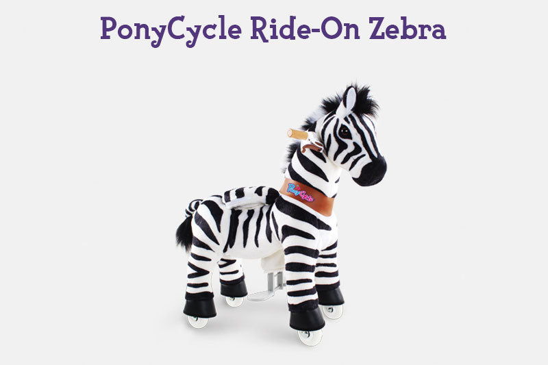 PonyCycle ride on zebra