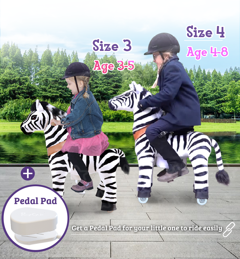PonyCycle riding animal zebra two colors available