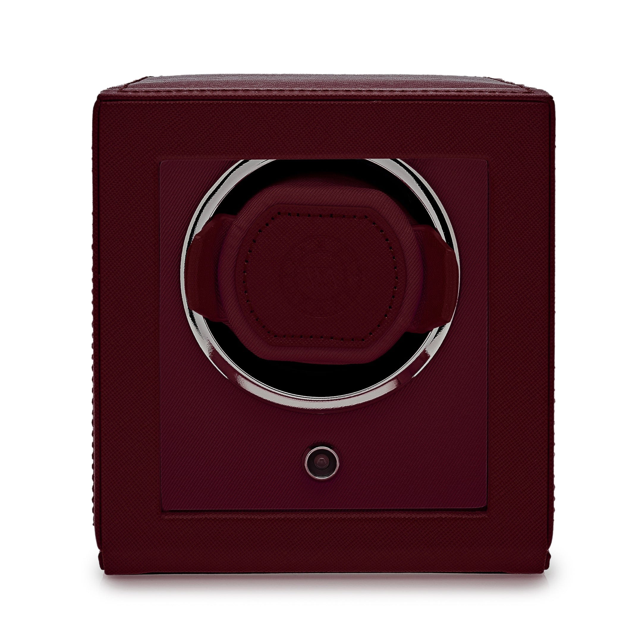 Cub Single Watch Winder with Cover - Bordeaux