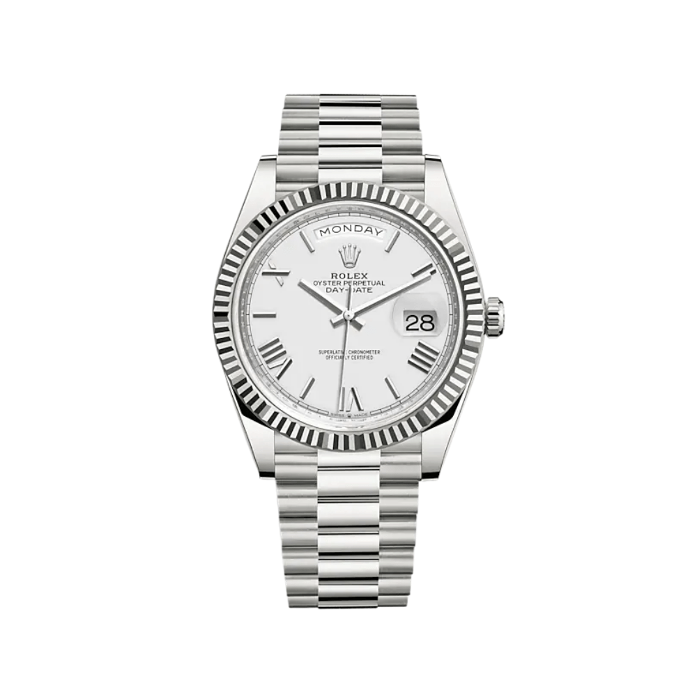 Rolex Day-Date 228239 White Gold White Dial