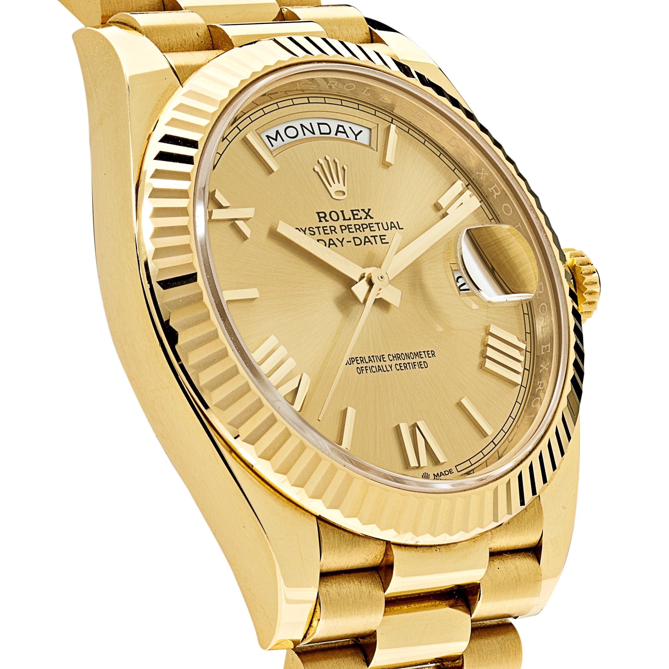 Rolex Day-Date 228238 Yellow Gold Champagne Roman Dial