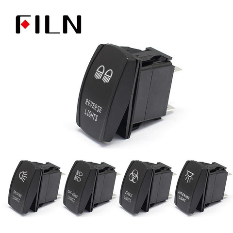 Car Off Road 12V 20A Toggle Rocker Switch Blue Red LED Rocker Switch Lamp Details