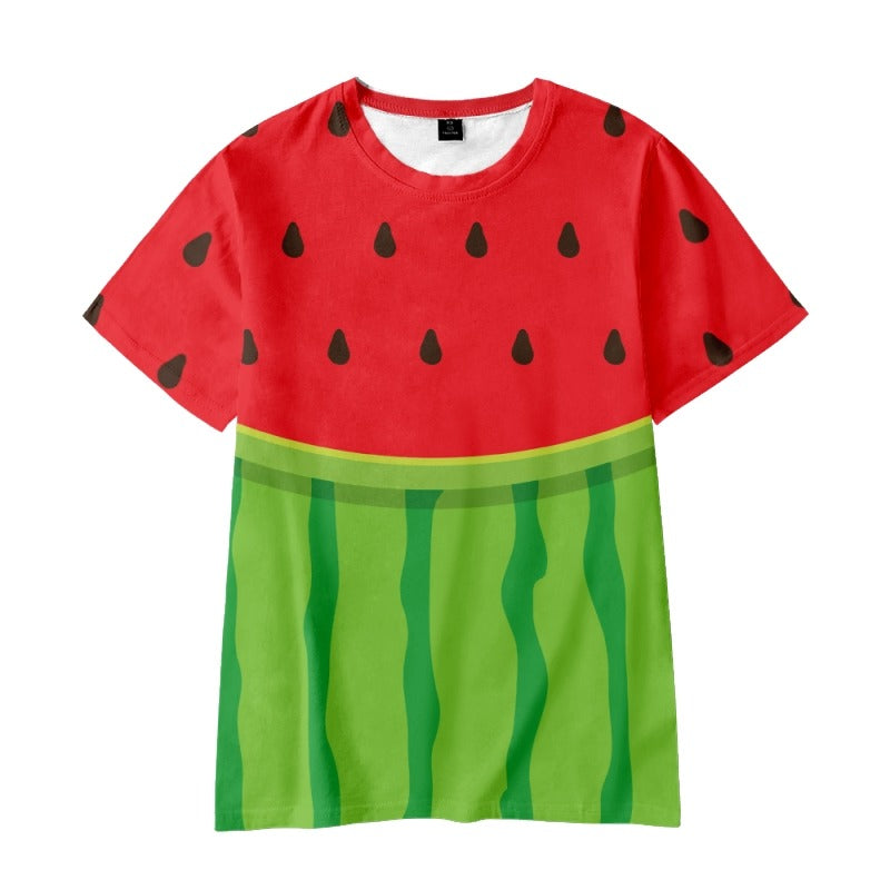 Watermelon Print Short Sleeve T-shirt Adult & Youth