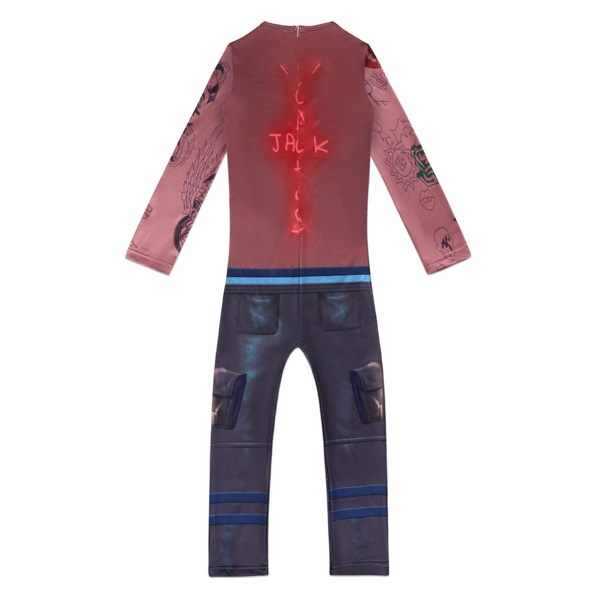 Fortnite Travis Scott Costume Jumpsuit for Kids Halloween Supplies