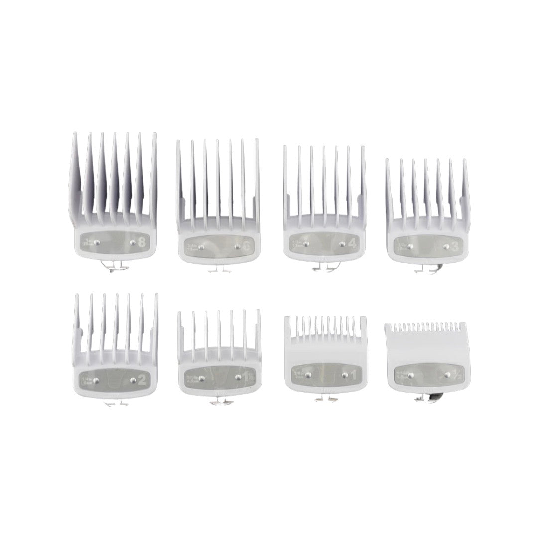 Premium Clipper Guide Set 8pc - White