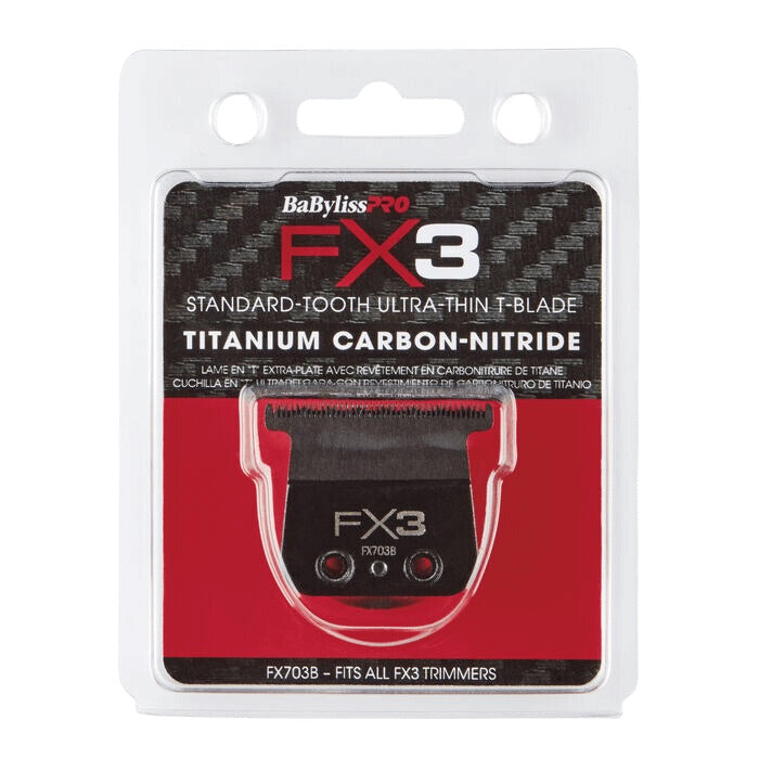 BaBylissPRO? FX3 Carbon-Nitride Standard-Tooth Ultra-Thin Replacement T-Blade #FX703B