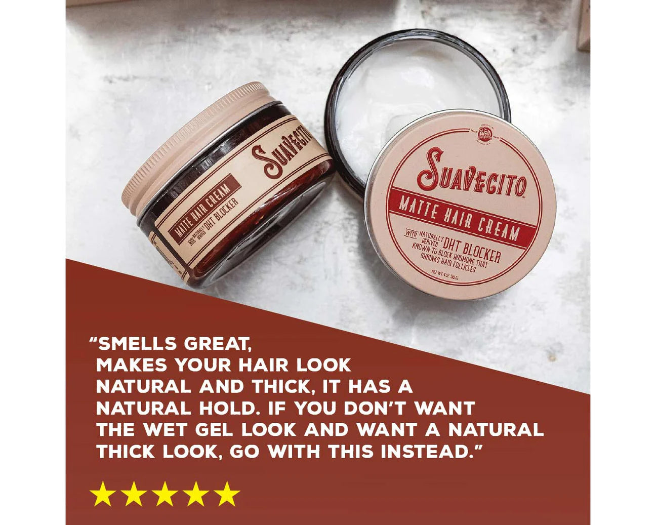 Suavecito Matte Hair Cream with DHT Blocker