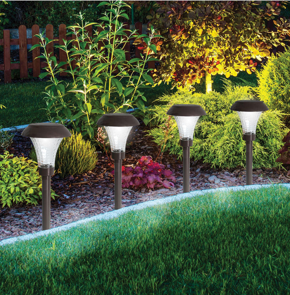 Patriot Silver Solar Powered LED Pathway Light  (Pack of 16 )