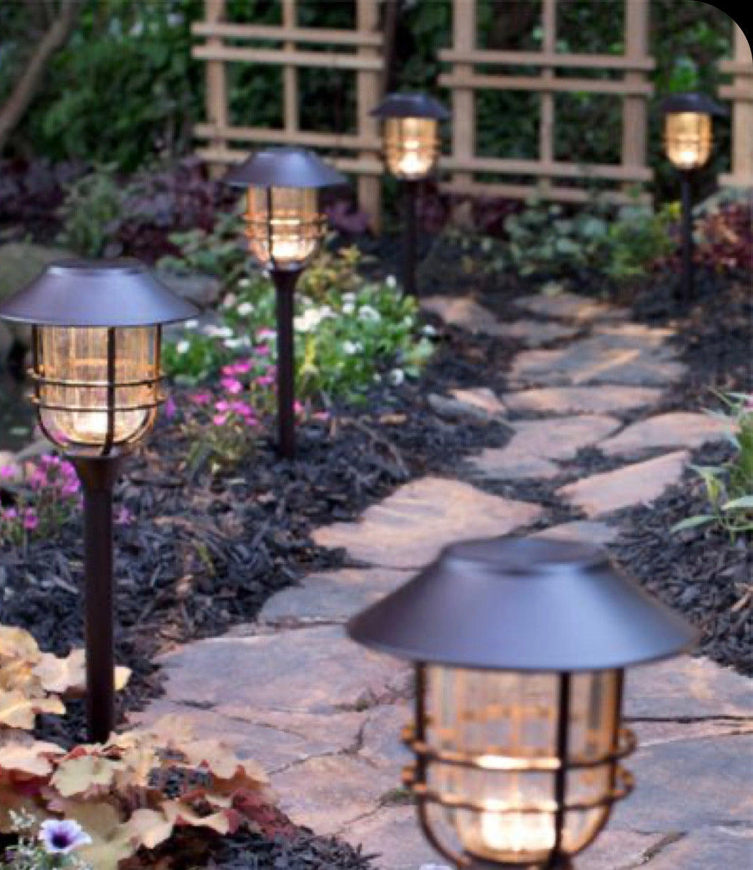 SmartYard Grill Solar LED Pathway Lights - Oil-rubbed Bronze 8 Pack