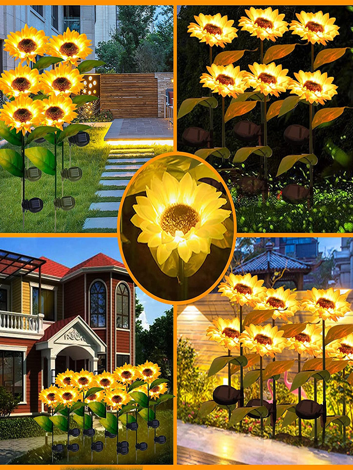 Solar Sunflower Lights (4 Pack)