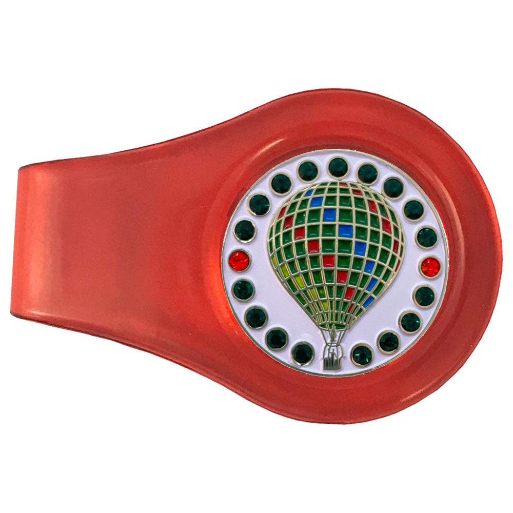 Hot Air Balloon Golf Ball Marker With Colored Clip