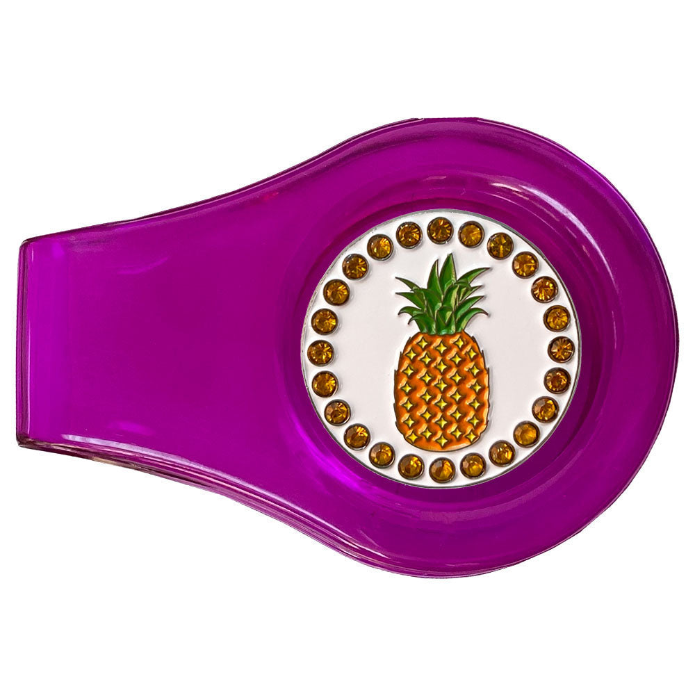 Pineapple Golf Ball Marker With Colored Clip