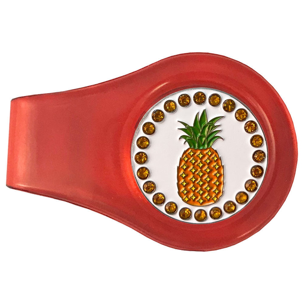 Pineapple Golf Ball Marker With Colored Clip