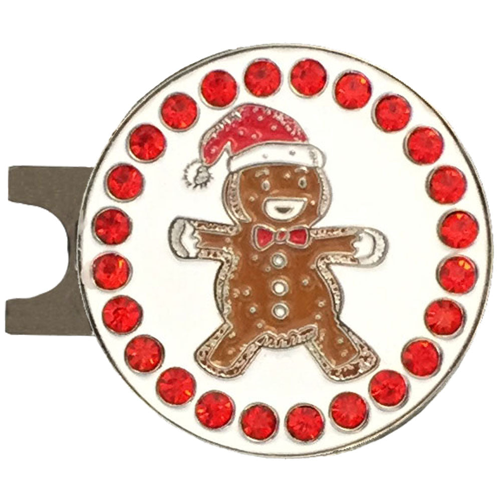Gingerbread Man Golf Ball Marker Hat Clip