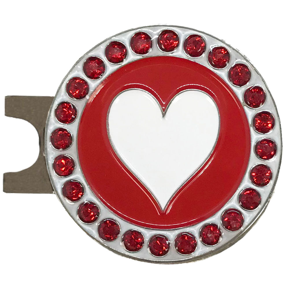 Poker Heart Golf Ball Marker Hat Clip