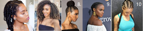 10 Cute Summer Hairstyles That Are Easy to Go Two- strand twist Crotchet Braids Two-toned Braided Updo Fulani braids in a top bun Cornrow Style heymywig.com