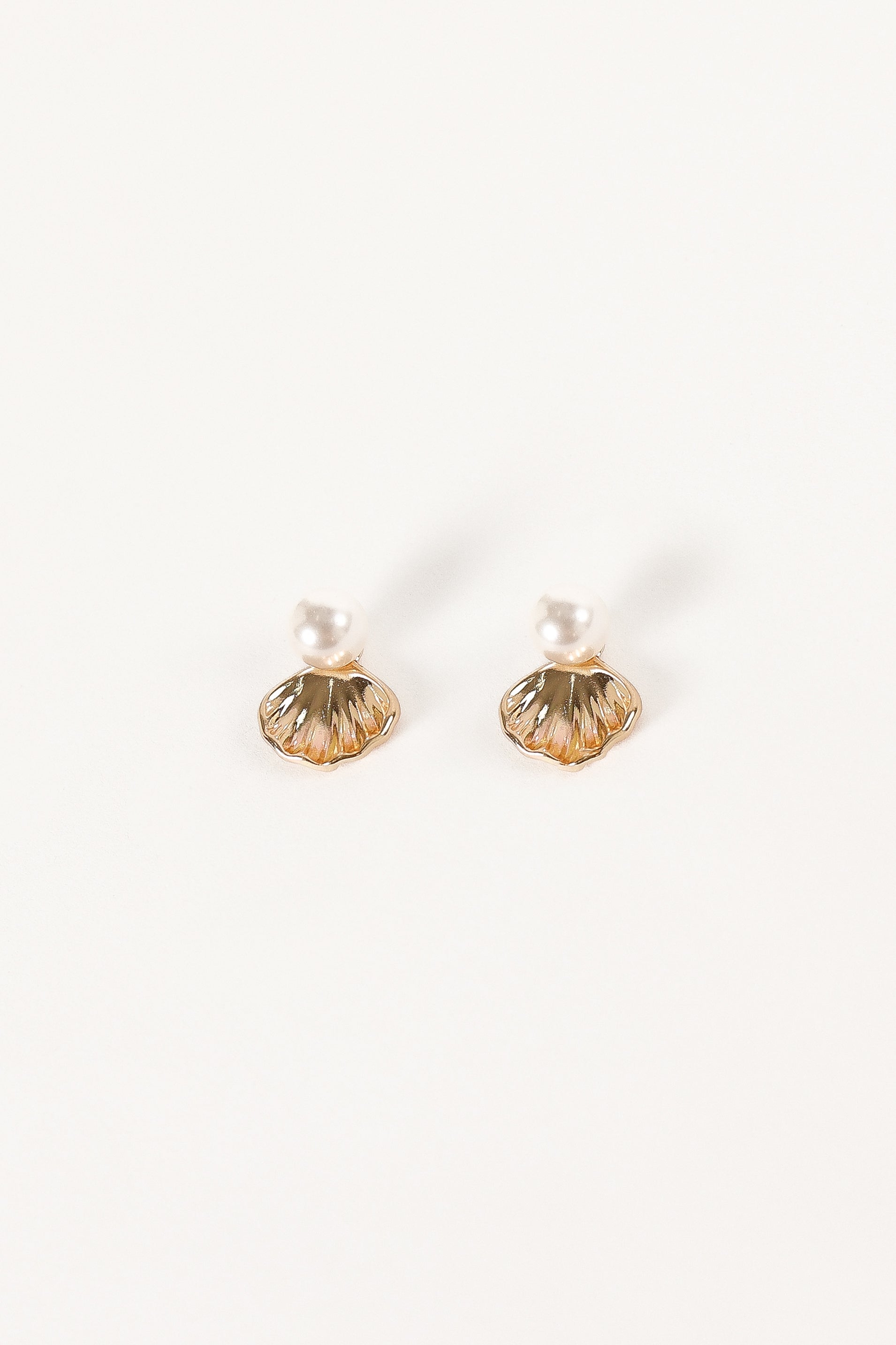 Shiloh Pear Shell Earrings - Gold