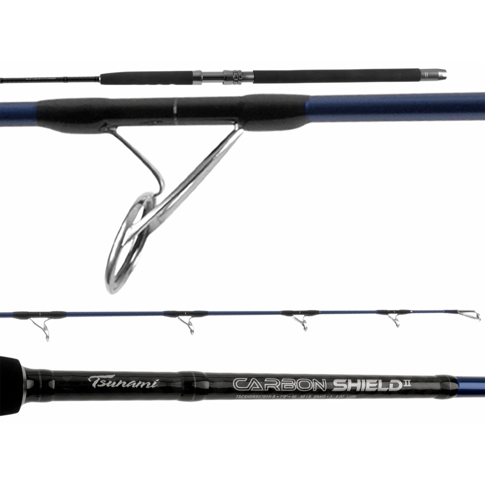 Tsunami Carbon Shield II Boat Spinning Rods