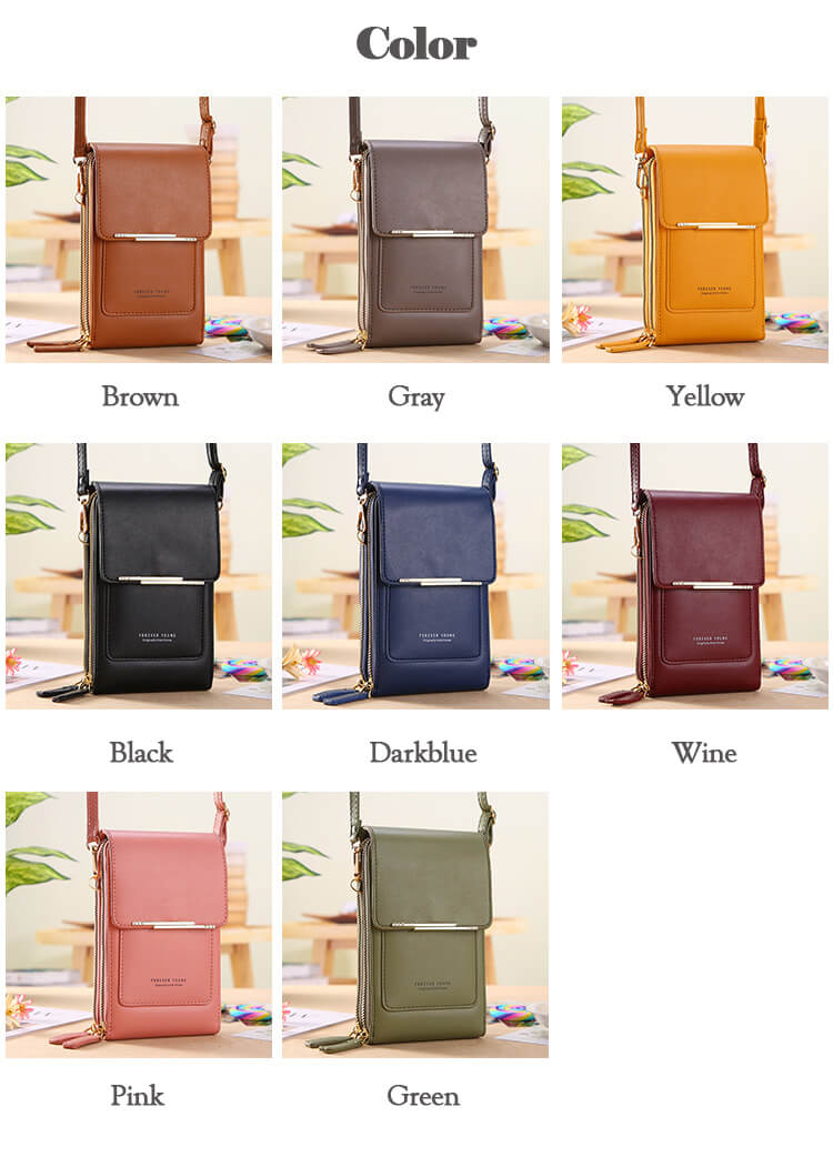 touch screen crossbody phone bag colors