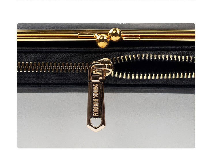 kiss lock Crossbody Phone Bag zipper