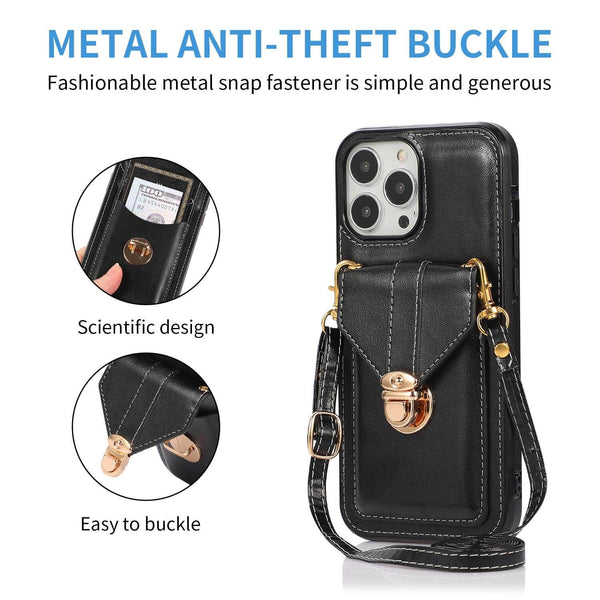 Crossbody Phone Case Wallet anti-theft buckle