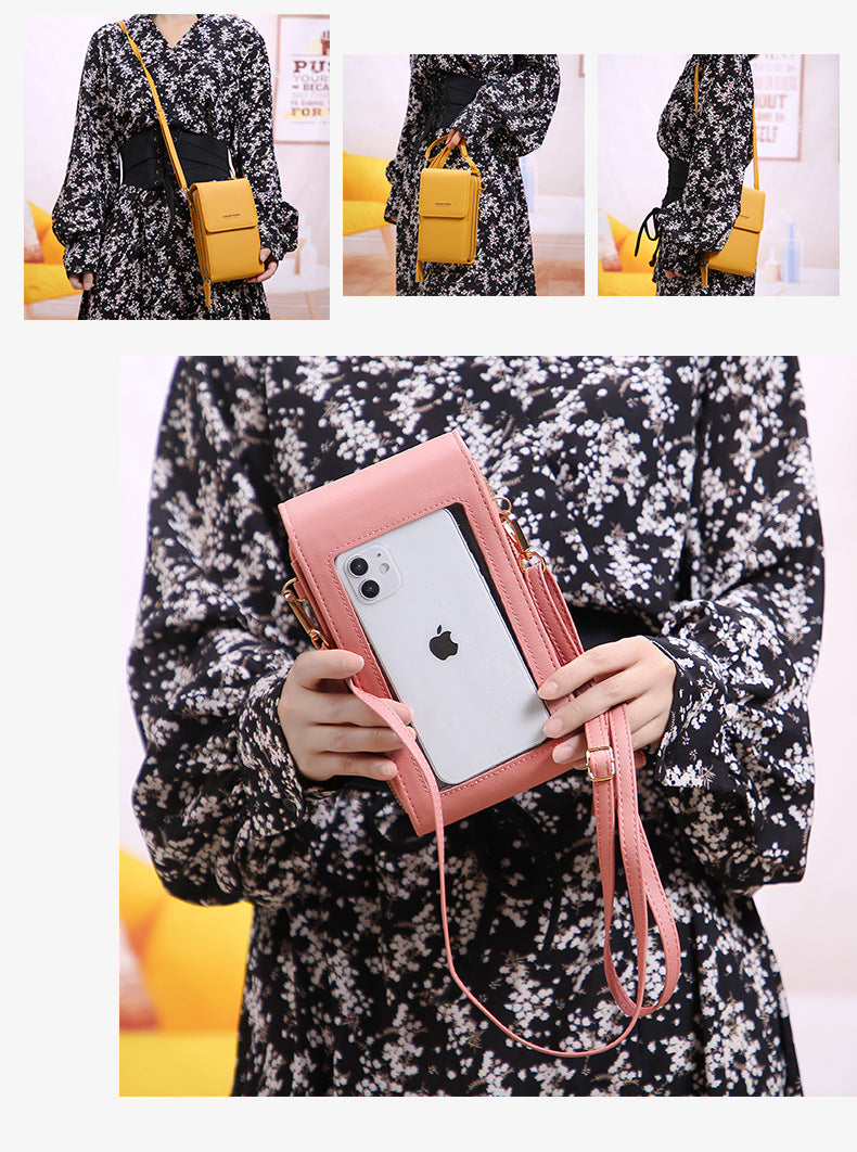 touch screen crossbody phone bag