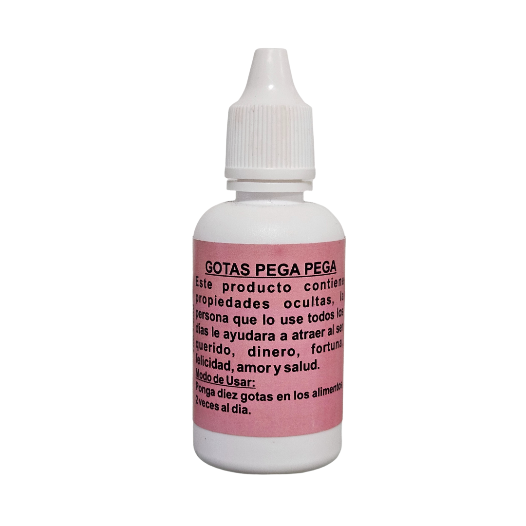 Gotas De Pega Pega / Stuck Drops 1 oz.