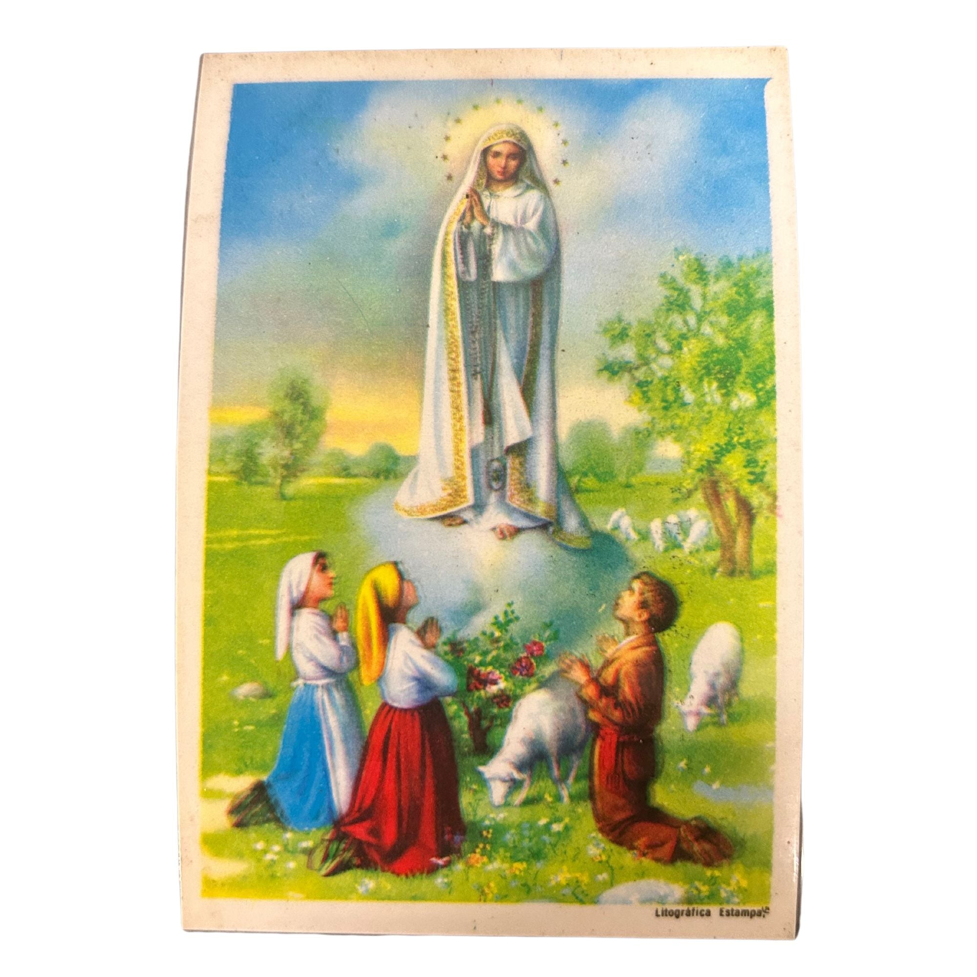 Ntra. Sra. de Fatima Prayer Card (Vintage)