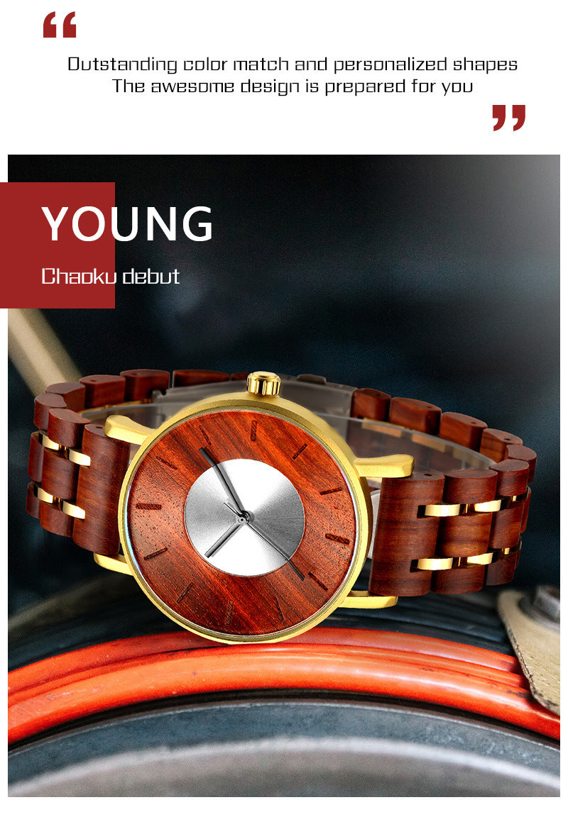 Wood&Metal Waterproof Engraved Watch6