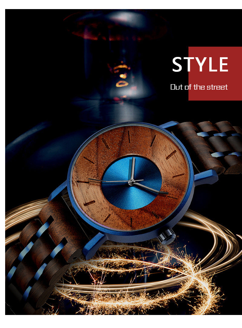 Wood&Metal Waterproof Engraved Watch8