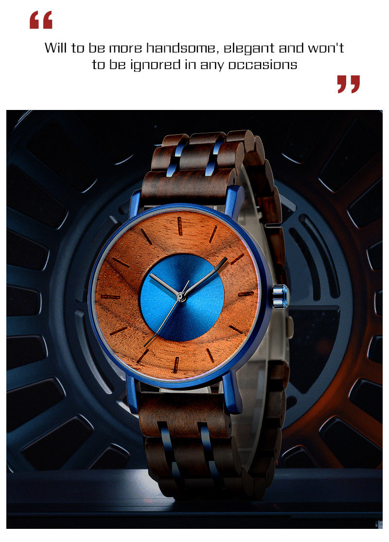 Wood&Metal Waterproof Engraved Watch12