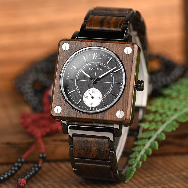 Engraved Wooden Watch 05