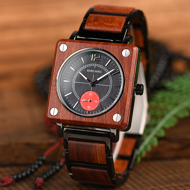 Engraved Wooden Watch 04