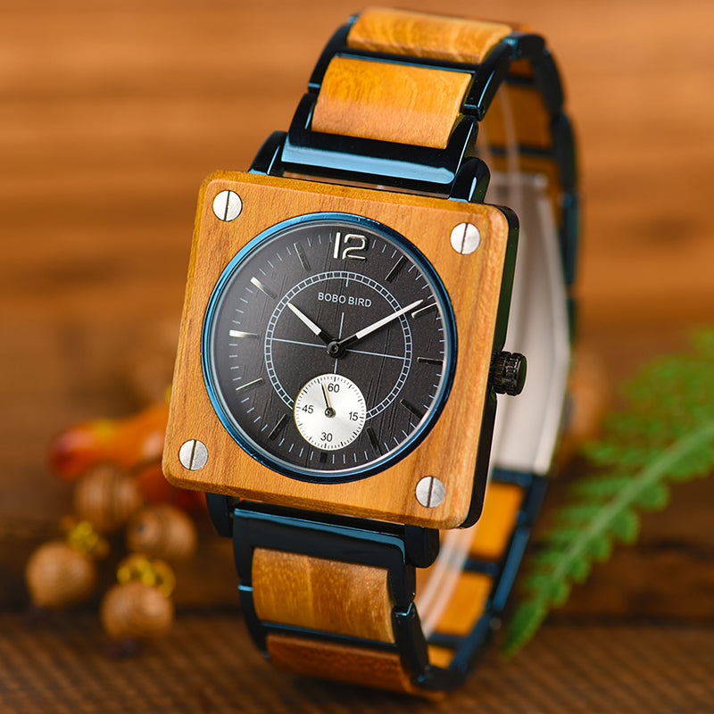 Engraved Wooden Watch 06