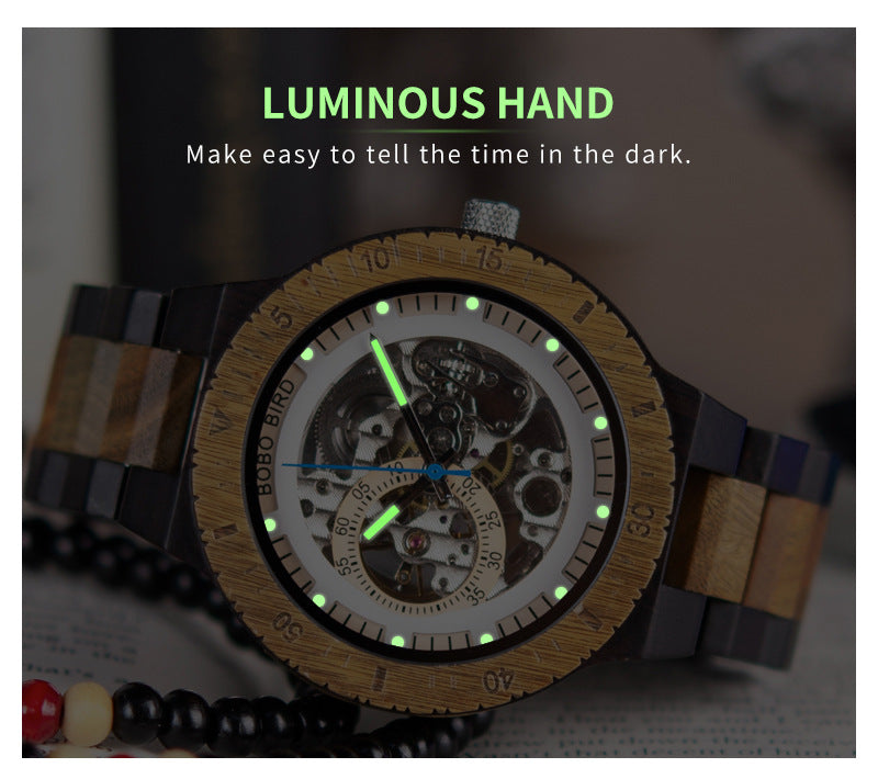 Wood Steampunk Watch 07