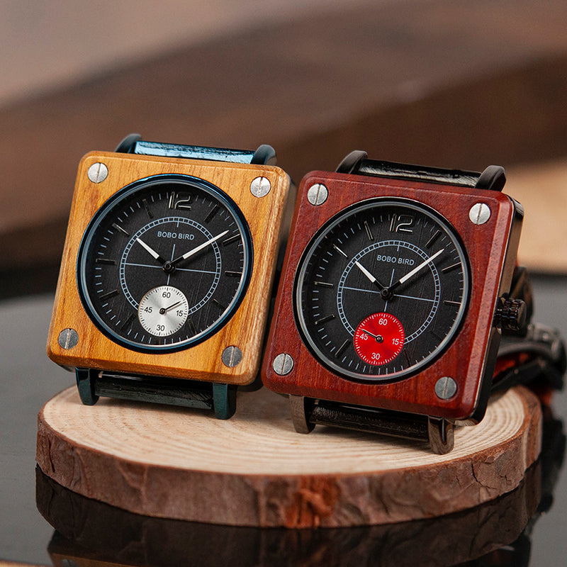 Engraved Wooden Watch 08