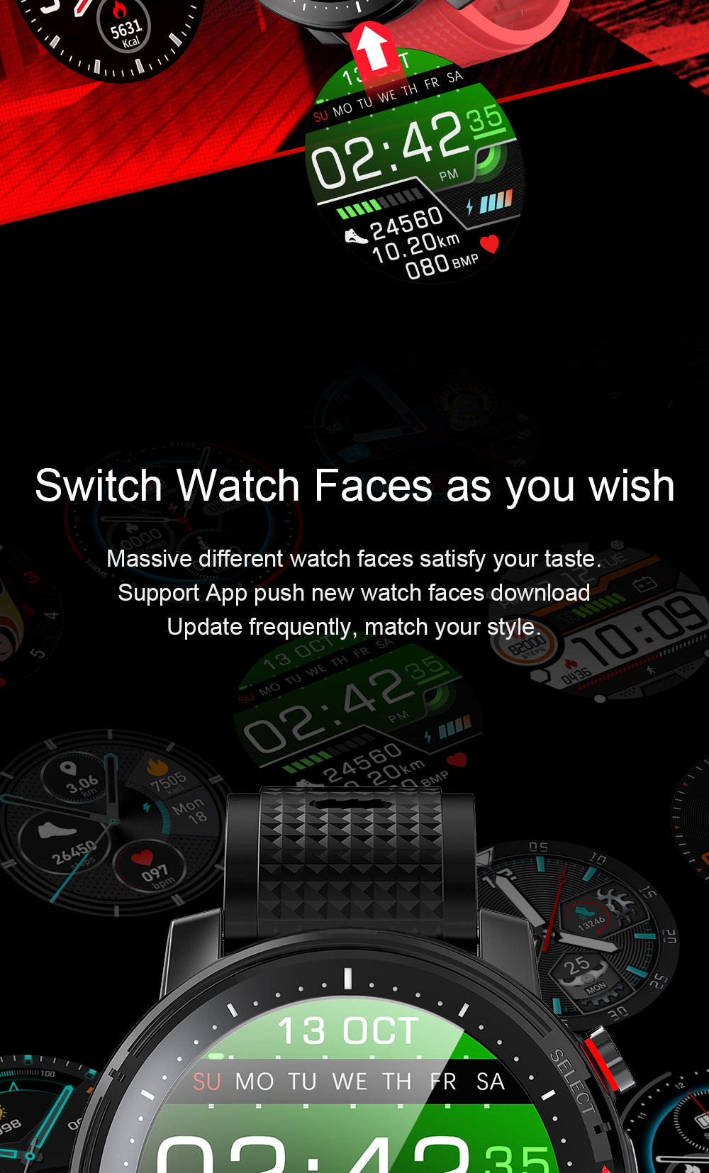 l15 full touch fitness tracker waterproof smartwatch