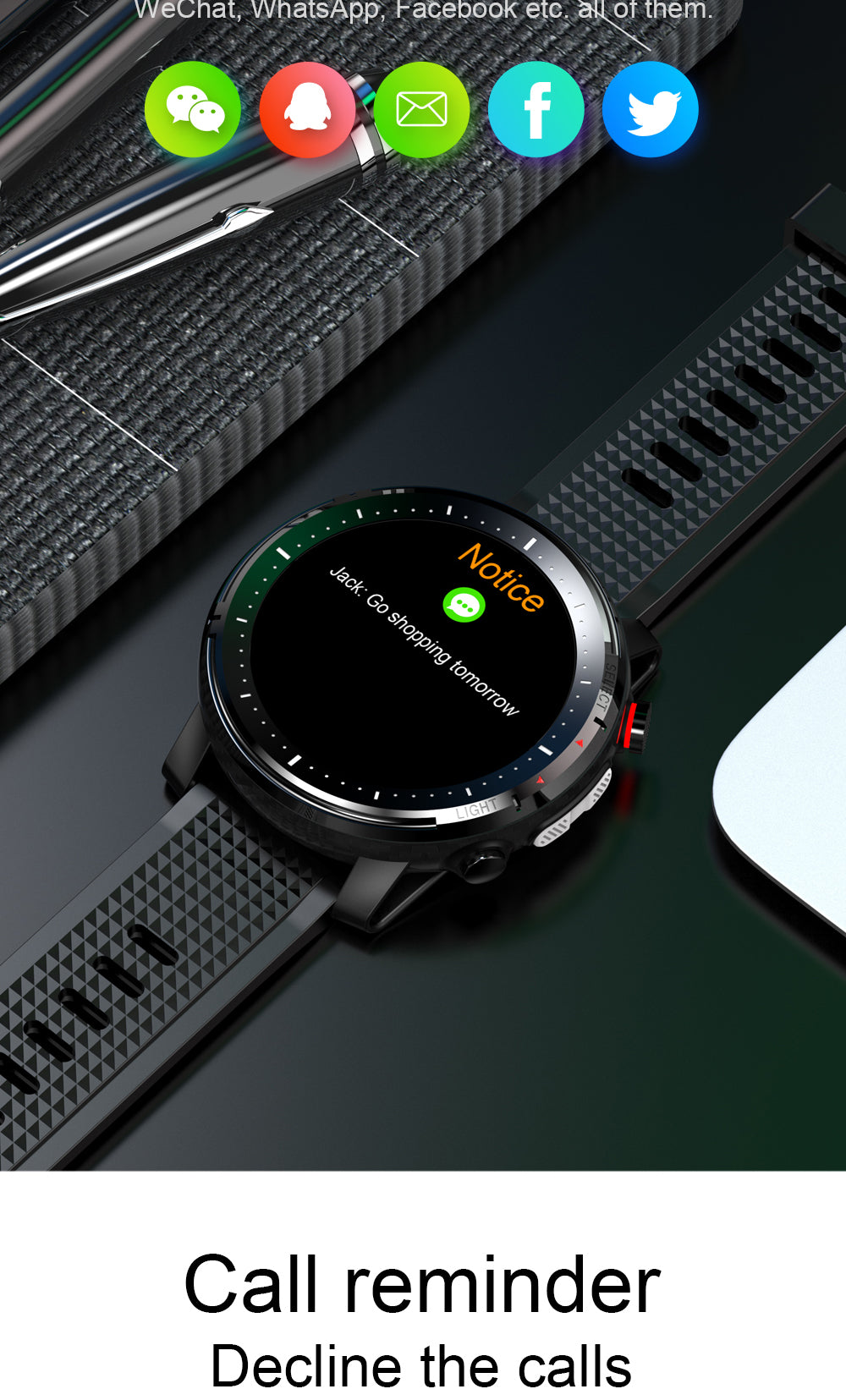 l15 full touch fitness tracker waterproof smartwatch