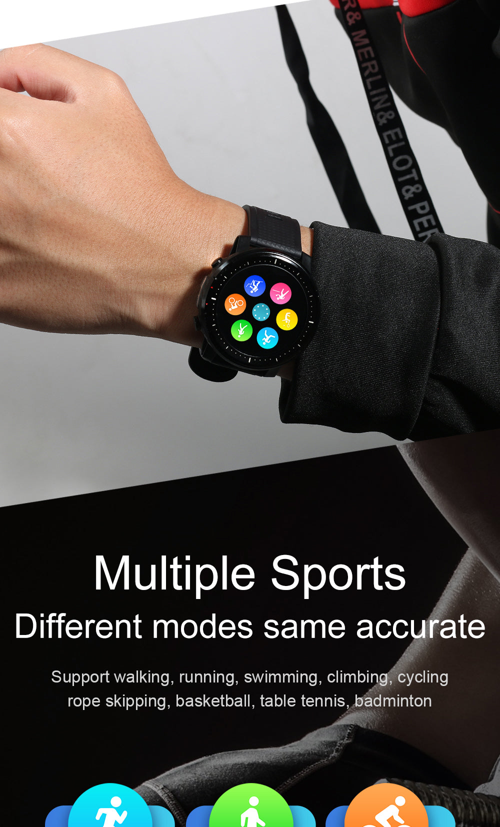 l15 full touch fitness tracker waterproof smartwatch
