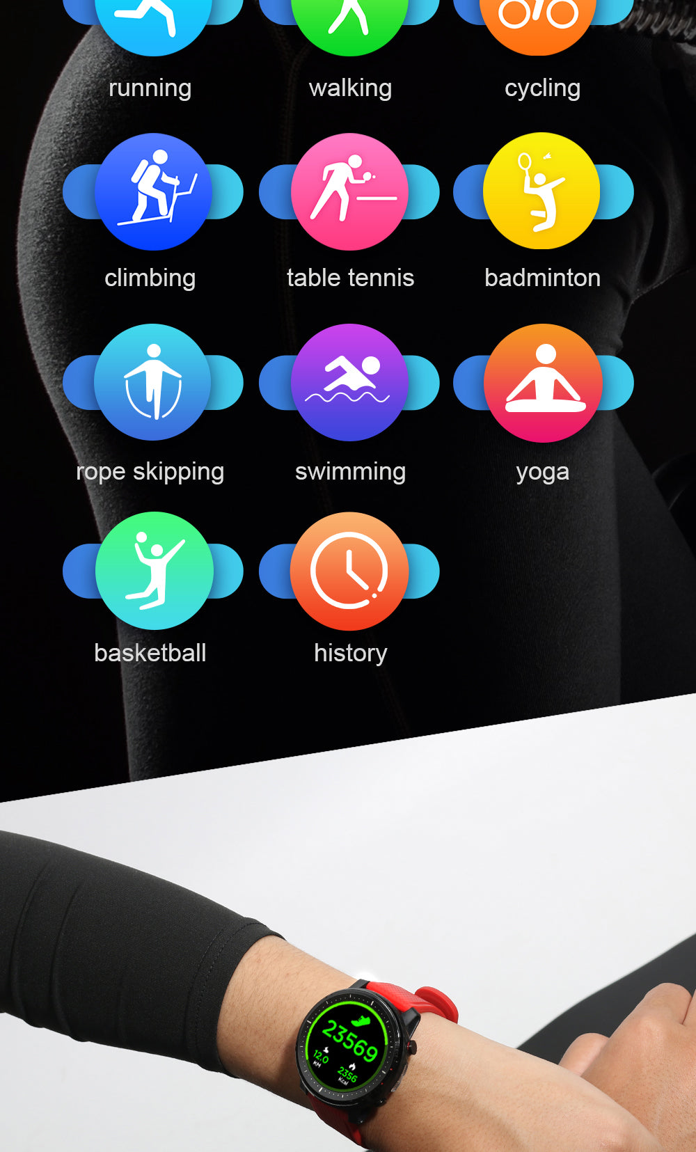 l15 full touch fitness tracker waterproof smartwatch