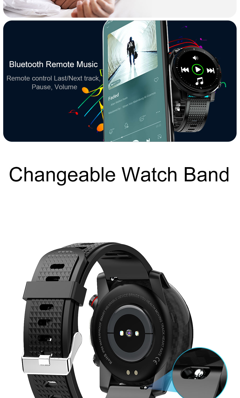 l15 full touch fitness tracker waterproof smartwatch