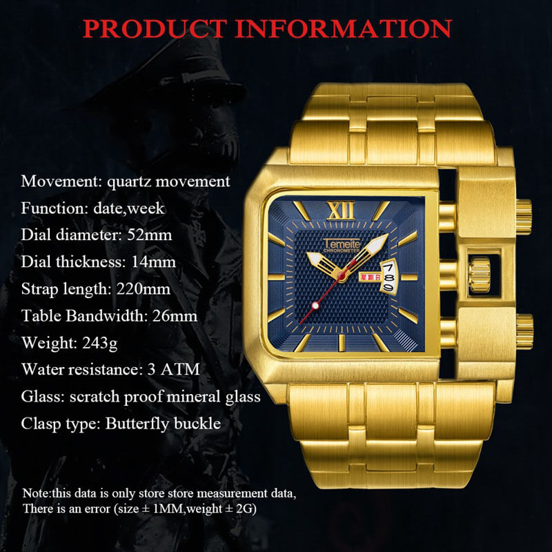Luxury Fashion Gold Business Wristwatch1