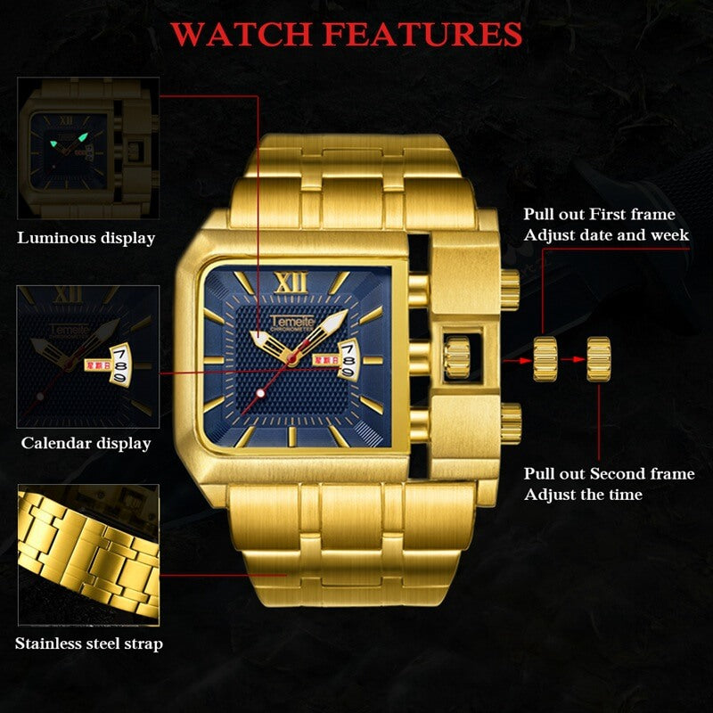 Luxury Fashion Gold Business Wristwatch2