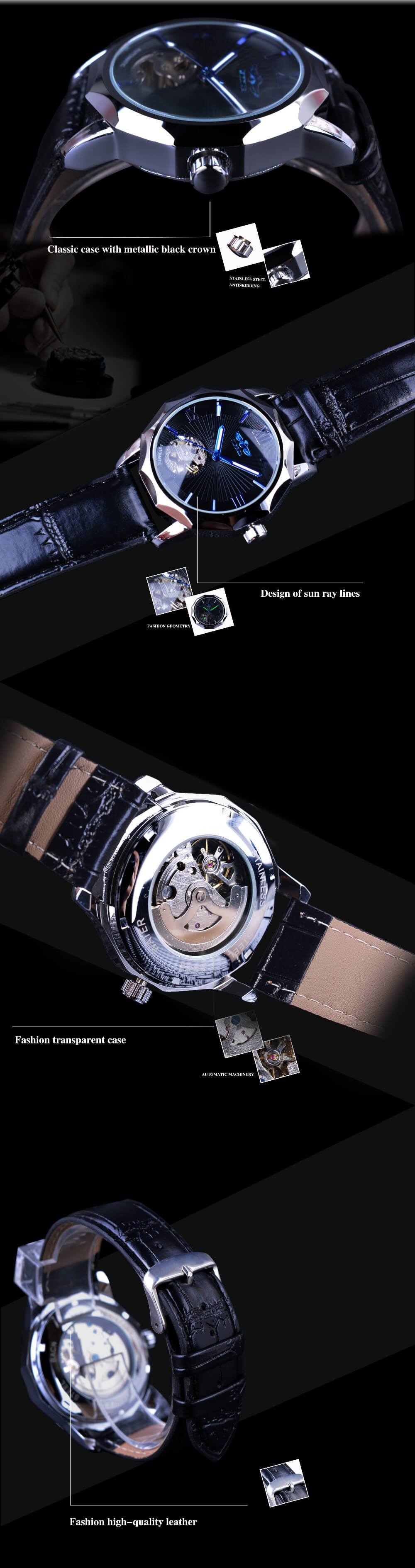 Blue Ocean Transparent Watch