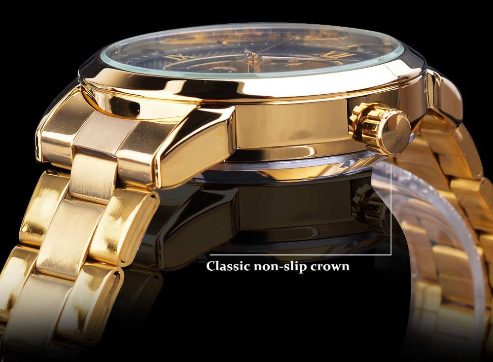 Golden Stainless Steel Watch