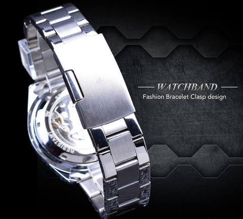 Luxury Male 3D Skeleton Mechanical Wrist Watch7