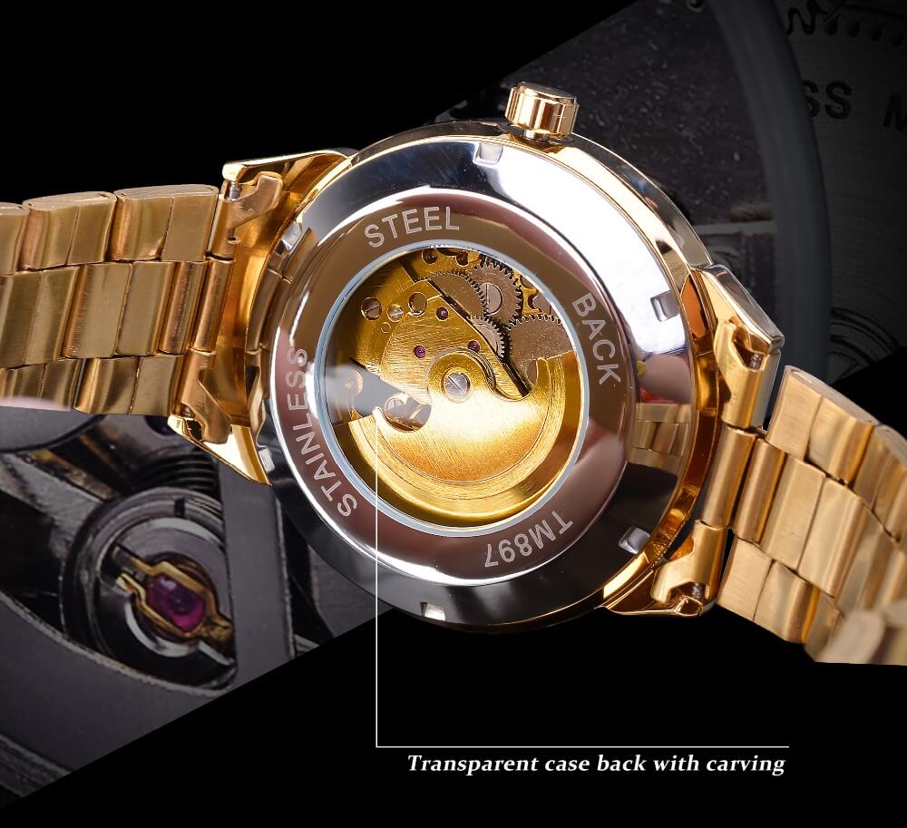 Golden Stainless Steel Watch