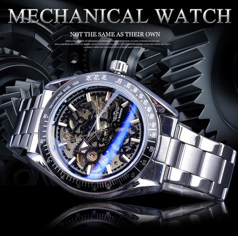 Luxury Male 3D Skeleton Mechanical Wrist Watch2