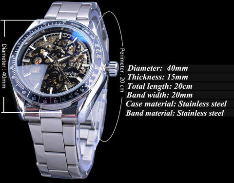 Luxury Male 3D Skeleton Mechanical Wrist Watch3