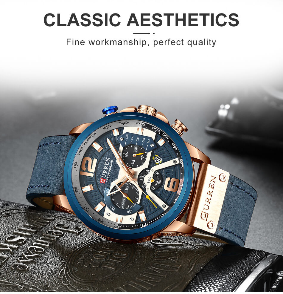 Waterproof Leather Sports Watches